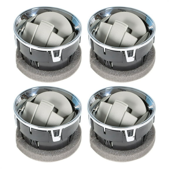 munirater 4 PCS Interior Dash Dashboard Louvre Chrome AC Heater Air Vents Set Replacement for F-150 F150 2009-2014 CL3Z-19893-EA
