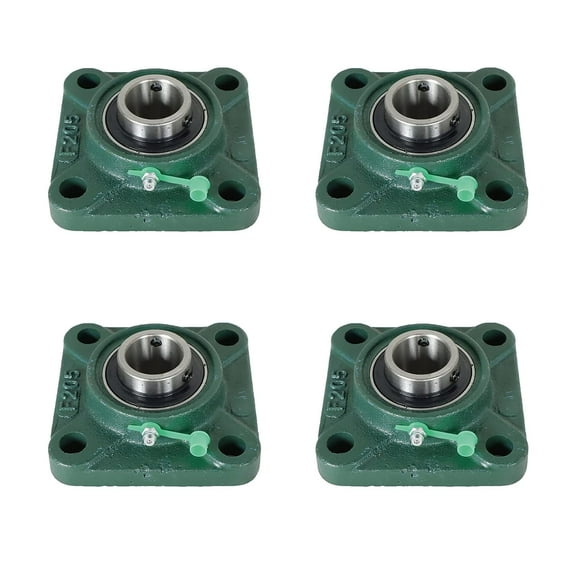 munirater 4Pcs UCF205-16 Pillow Block Bearings 1 Inch Bore Square Flange Mounted Pillow Block Bearing 4 Bolt, Self Alignment