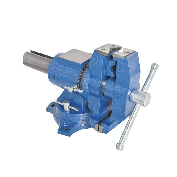 munirater 5-Inch Multi Purpose Heavy Vise, Multi-Jaw Bench Vise with Double Swivel and Anvil Stand for Clamping Fixing Equipment