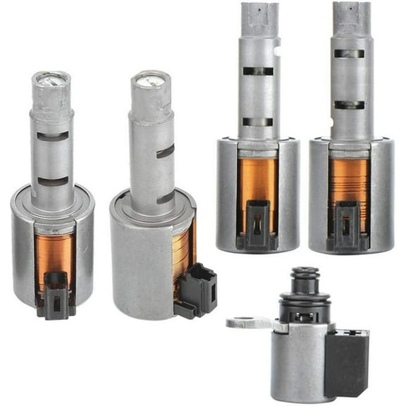 munirater 5 Pcs Transmission Solenoids Kit JF015E RE0F11A Replacement for Chevy Spark Nissan Note Sentra Tiida Versa Swift 2012-2015