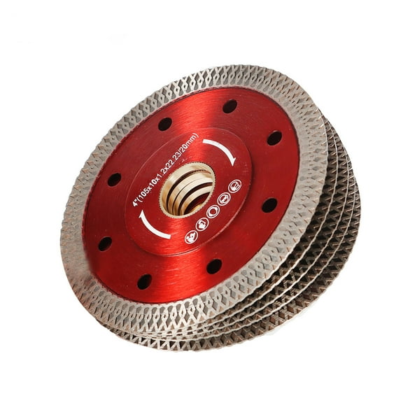munirater 5Pcs 4 Inch Diamond Porcelain Saw Blades Ceramic Cutting Disc Wheels for Cutting Ceramic Tile Porcelain Granite Marbles