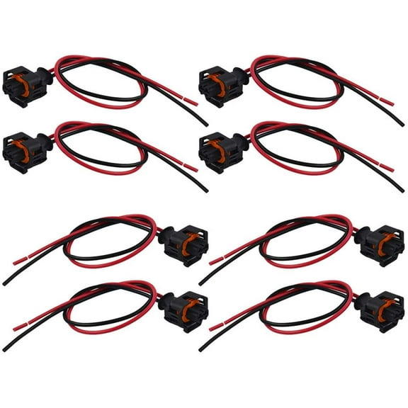 munirater 8 pcs Fuel Injector Connector Pigtail Harness Replacement for Universal 6.6L Duramax LLY LBZ