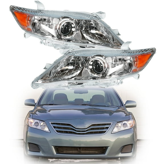 munirater Replacement for Toyota Camry 2010-2011 Headlight Assembly Projector Left and Right Side Pair