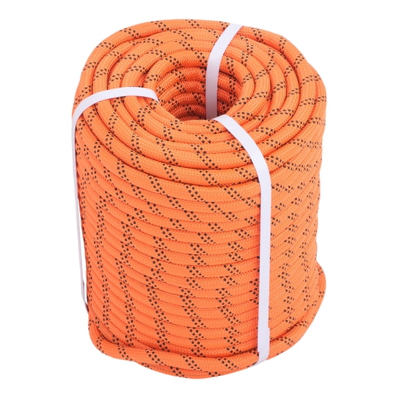 munirater Arborist Tree Rope, 1/2 Inch 220FT, 48 Strand Bull Rope, Heavy Duty Braides Polyester Ropes for Tree Work, Camping or Swinging (Orange)