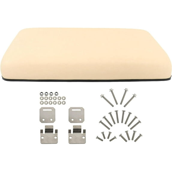 munirater Beige Front Seat Bottom Cushion Replacement for Club Car DS 2000.5 -Up Golf Cart