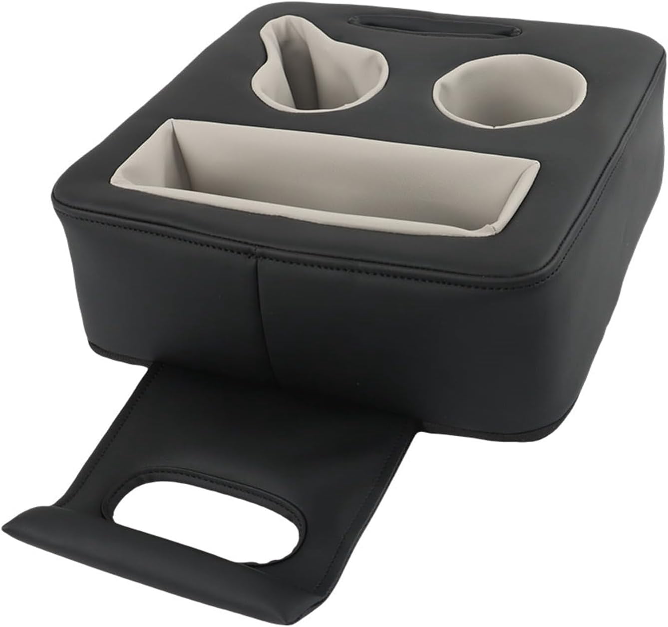 munirater Black Car Cup Holder Back Seat Couch Car Boat Tray Back Seat Organizer Sofa Storage 3.54-3.94Inch Wide