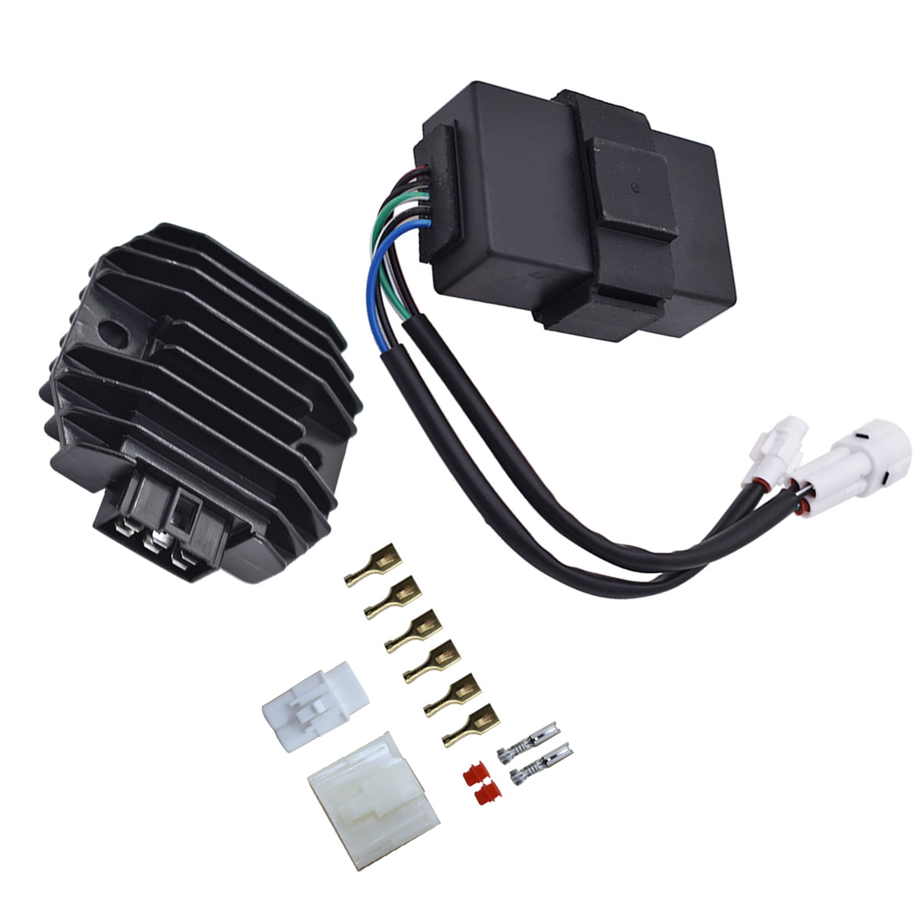 Black Voltage Regulator Rectifier Kit for Kawasaki Bayou 300