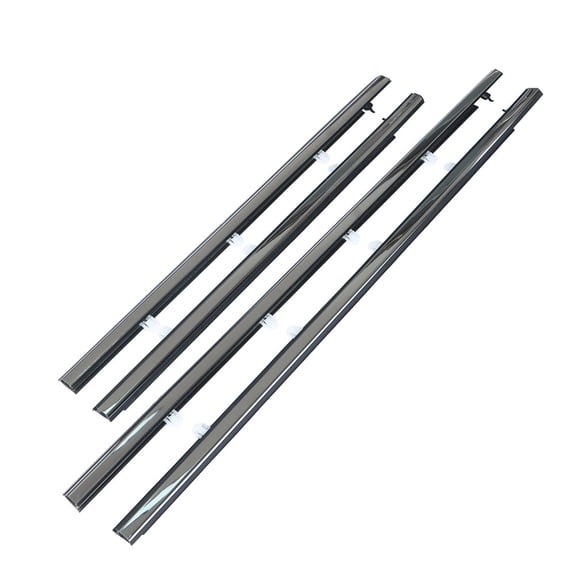 munirater Car Window Moulding Trim Seal Belt Weatherstrip Window Seal Replacement for Acura TSX 2009-2014 Chrome 4 Pieces