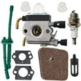 thumbnail image 1 of munirater Carburetor Fit For STIHL FS38 FS45 FS46 FS55 KM55 FS85 Air Fuel filter Gaskets, 1 of 5