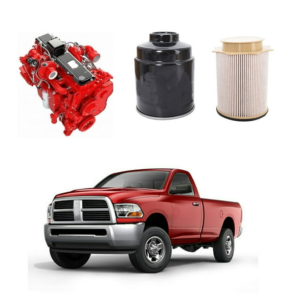 munirater Diesel Fuel Filter Kit For 2013-2017 Dodge Ram 6.7L Cummins 2500 3500 4500 5500