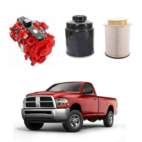 munirater Diesel Fuel Filter Kit For 2013-2017 Dodge Ram 6.7L Cummins 2500 3500 4500 5500