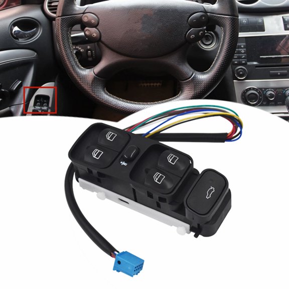 munirater Driver Side Front Rear Power Window Control Switch Replacement for 2003 2004 2005 2006 2007 2008 2009 Mercedes Benz CLK 320 500 550 CLK55 CLK63 Replaces 2098203410
