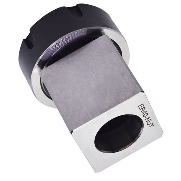 munirater ER-40 Square Collet Block Hex Collet Block Chuck Holder for CNC Lathe Engraving Machine (Square)