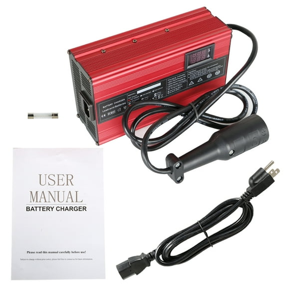 munirater Fits For Club Car Golf Carts 48V 10A Standard 3 Pin Round Plug Battery Charger