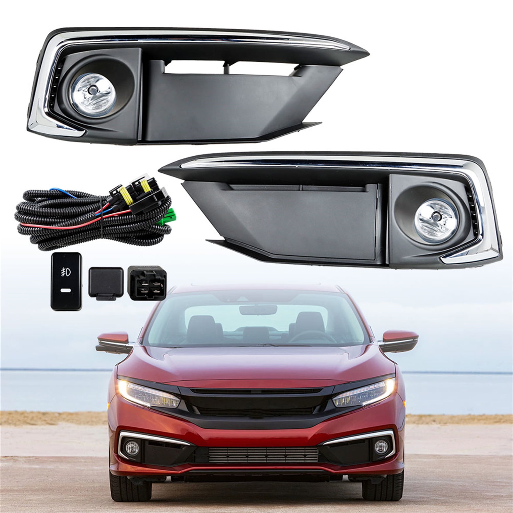 Munirater Fog Lights Assembly Replacement For 2014 2015 Kia Sorento Clear Lens With Bulbs - View #8