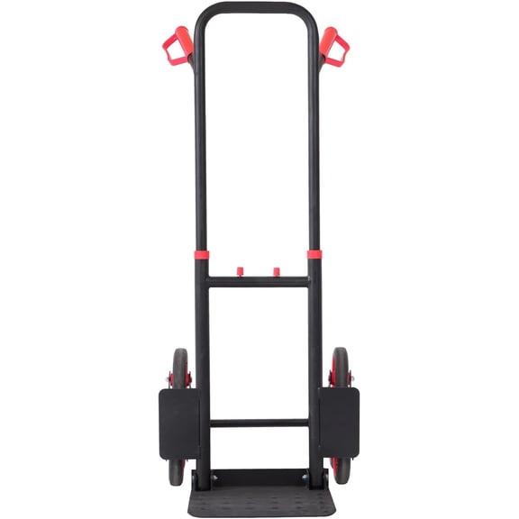 munirater Folding Stair Trolley Alloy Teel Red Load Capacity 440lbs Flat 300lbs Climbing for Freight Transport