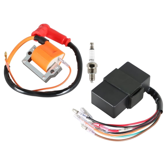 munirater For Yamaha G1 Gas 2 Cycle Golf Car Cart Ignition Coil CDI Box Spark Plug79-86