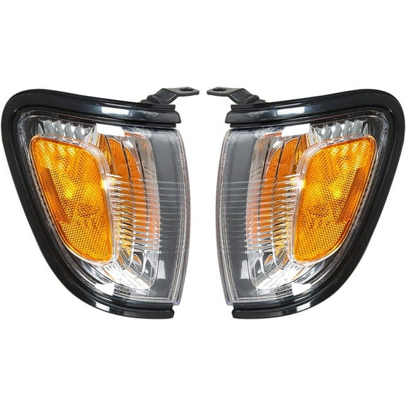 munirater Front Driver and Passenger Side Parking/Side Marker Lights Replacement for Toyota Tacoma 2001-2004 Side Marker Corner Lights w/Black Trim TO2520163 8162004090C0