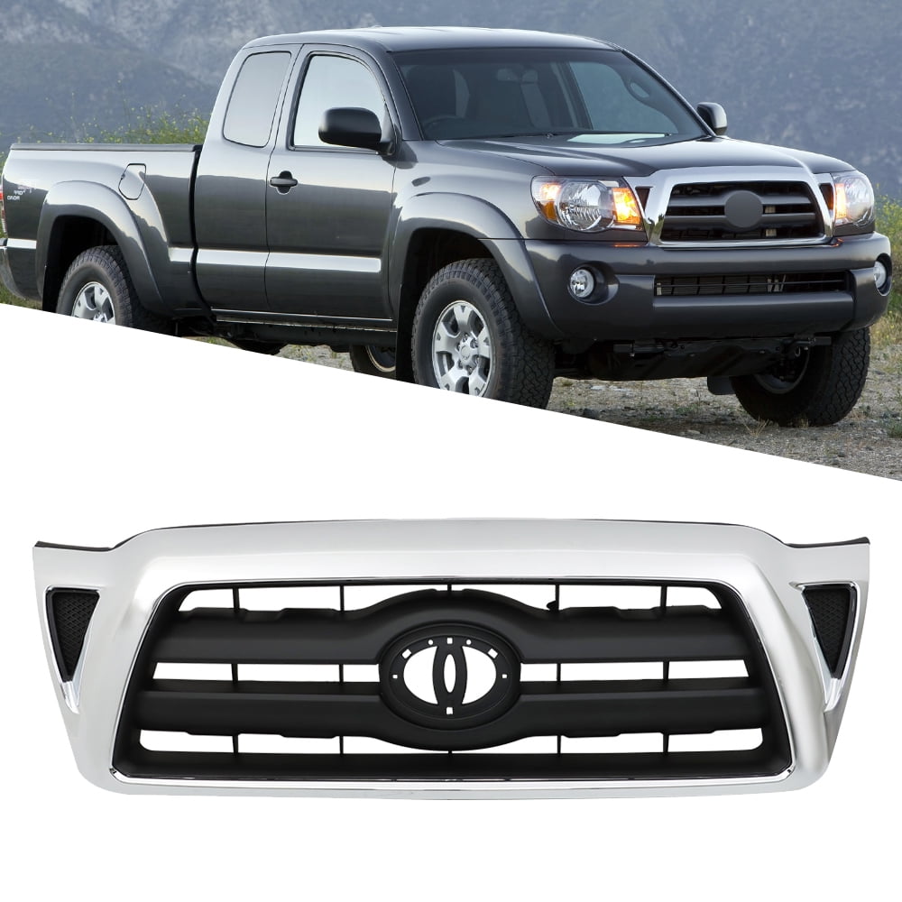 To1200268 munirater Front Grille Chrome with Black Insert Replacement for Tacoma ...