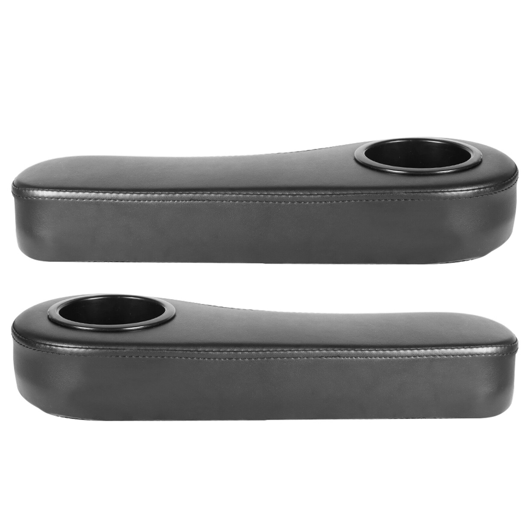 Performance Plus Carts Rear Seat Arm Rests With Cup Holders - For Golf Cart Rear Seats (Black) - View #9
