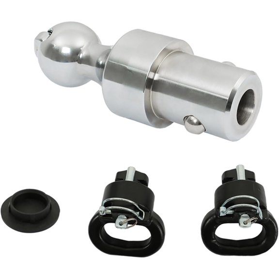 munirater Gooseneck Hitch Kit 38,000lbs Puck System 2-5/16 Inch Gooseneck Ball and Safety Chain Anchor Kit 60638