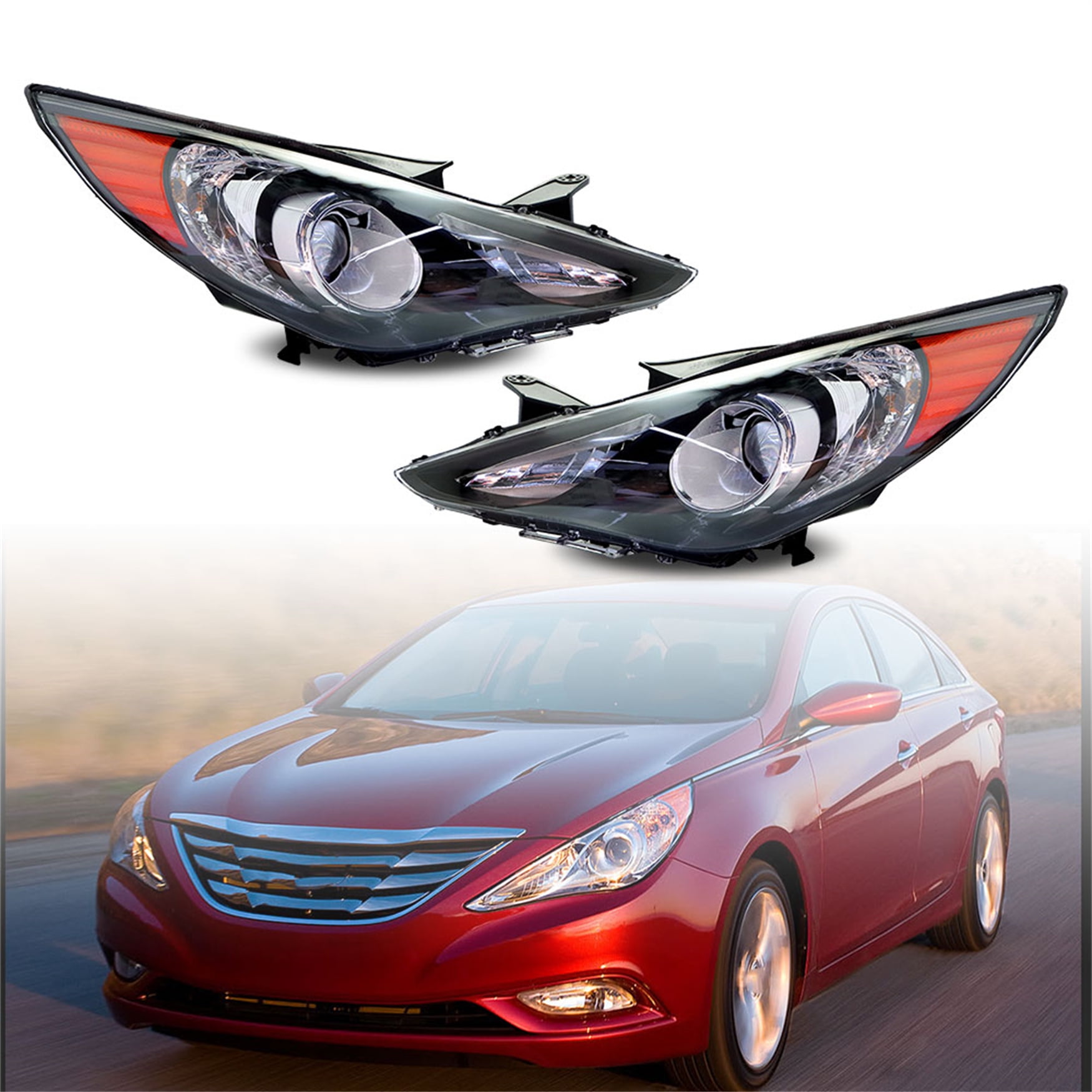 munirater Headlight Assembly Replacement for 2011-2014 Hyundai Sonata ...
