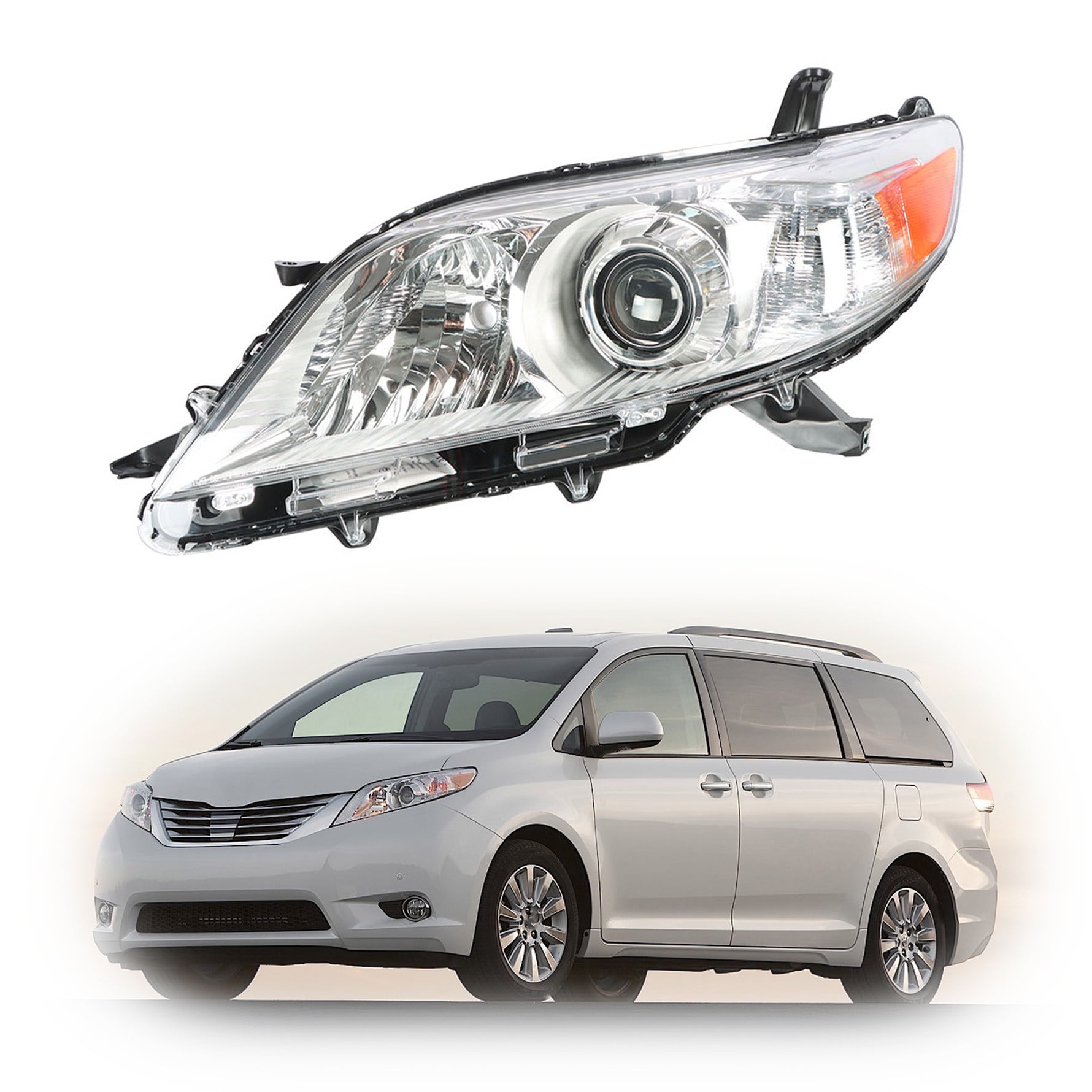 munirater Headlight Front Head Lamps Replacement for 2011-2018 Toyota ...