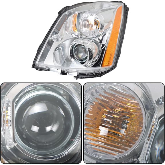 munirater Headlights Front Headlamp Replacement for 2006-2011 Cadillac DTS HID Projector Headlight Assembly Left Driver Side