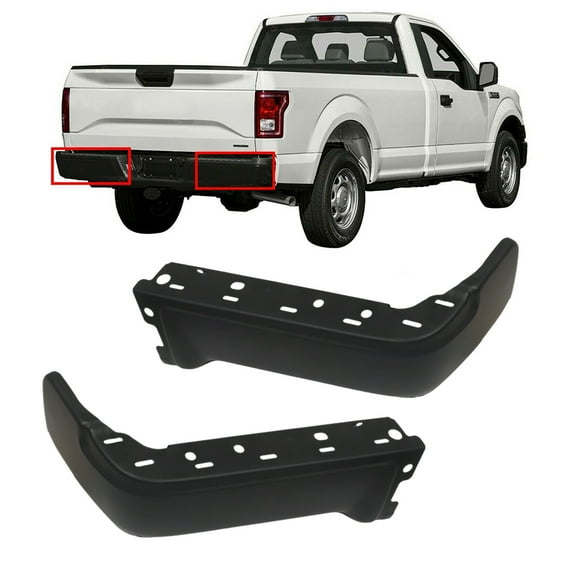 munirater Left Right Steel Rear Bumper Ends Replacement for 2009-2014 Ford F150