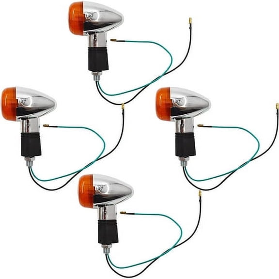 munirater Motorcycle Turn-Signal 4Pack Universal Blinker Amber Indicator Lights Lamp Front Rear Lights Replacement for Honda Kawasaki Suzuki Yamaha