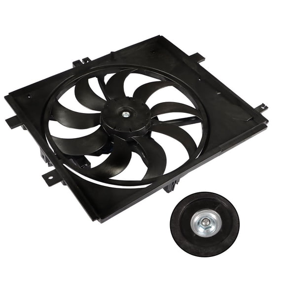 munirater NI3115143 Automobile Radiator Cooling Fan Assembly A/C Condenser Fan Single Fan Replacement for 2012 2013 2014 2015 2016 2017 2018 Versa Note 214819KK0A 214813AB3A