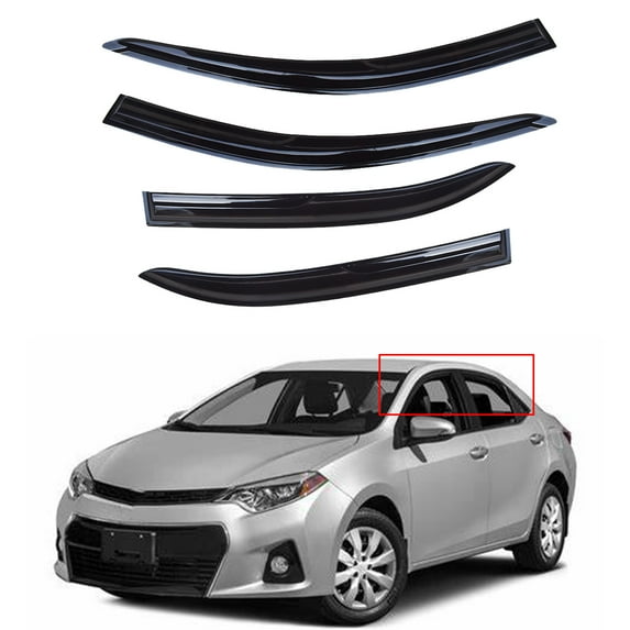 munirater Side Window Visor Vent Rain Guard Deflector Replacement for 2003-2008 Toyota Corolla