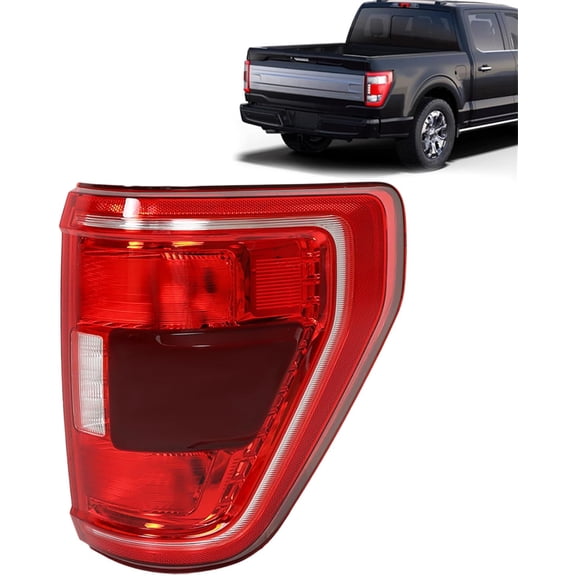 munirater Tail Light Assembly Lamp Stop Brake w/Blind Spot Right Side Replacement for 2021-2023 F-150 XLT