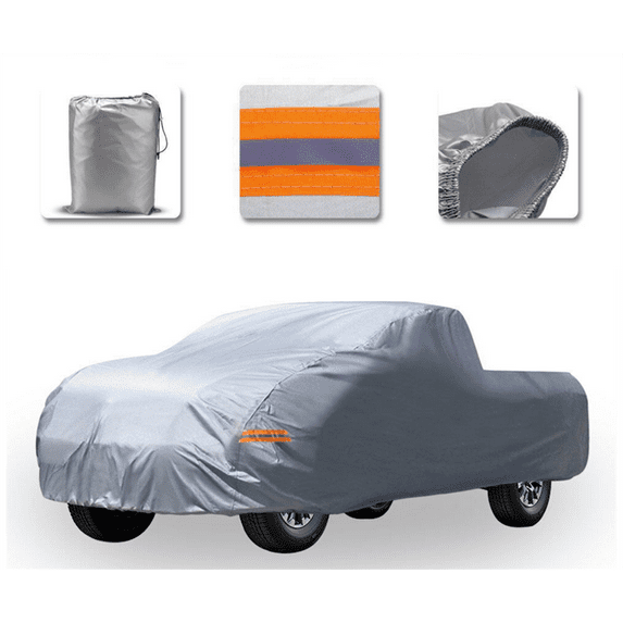 munirater Universal Heavy Duty Outdoor Pickup Truck Cover Waterproof Windproof UV Dust Outdoor Protection All Weather Replacement for Pickup Truck up to 250" L x 80" W x 65" H