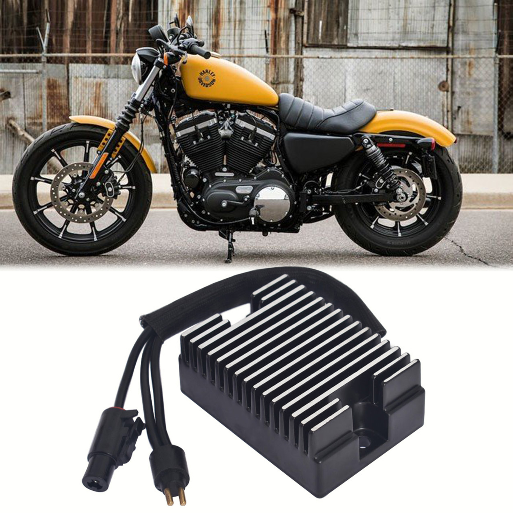 Voltage Regulator Rectifier For Harley Sportster XL 1994-2003 - 12V, Black Aluminum 2 thumbnail image