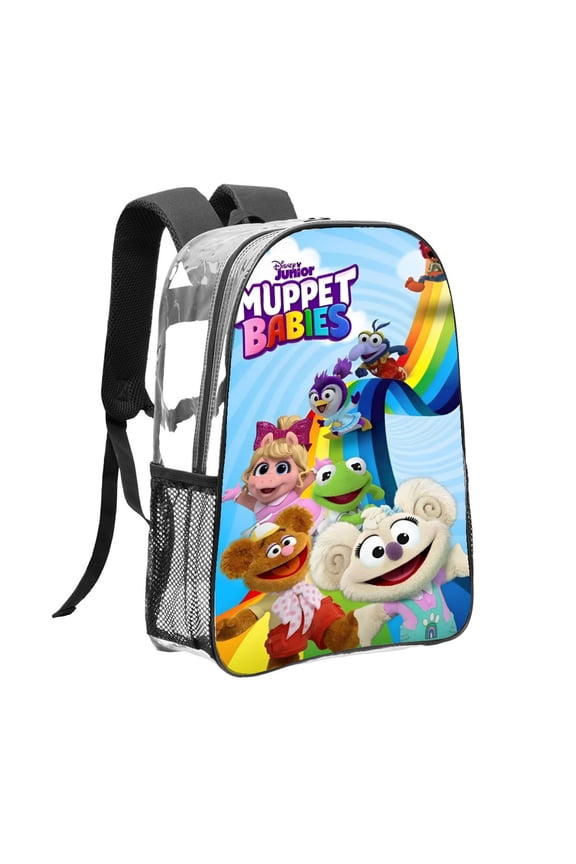 muppet babies Pattern Transparent Backpack Lightweight And fashionable Showcasing Personality And Leading The Trend