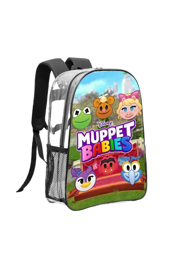 muppet babies Pattern Transparent Backpack Lightweight And fashionable Showcasing Personality And Leading The Trend
