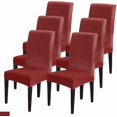 thumbnail image 1 of muroi Dining Chair Covers, Christmas Winter Red and Green Checkered Tartan Scottish Stretch Parsons Chair Slipcovers Protector Kitchen Chair Cover for Dining Room， Set of 6, 1 of 7