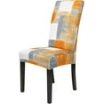 thumbnail image 1 of muroi Dining Room Chair Covers Set of 6, Stretch Parsons Chair Slipcovers Universal Removable Washable Chair Seat Covers Protector for Dining Room, Kitchen, Hotel and Party, Orange, 1 of 7