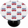 thumbnail image 1 of muroi Food Cherry Round Elastic Tablecloth Outdoor Table Cloth Fitted Tables Cover for Picnic Patio Dining Party Indoor 45" - 56", 1 of 6