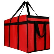 musbus Extra large L Insulated Delivery Bag Cooler Bags Keep Food Warm Catering Therma for doordash Shopper hot warming RED Pizza