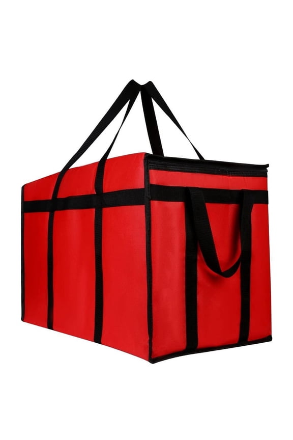 musbus Extra large XXXL Insulated Delivery Bag Cooler Bags Keep Food Warm Catering Therma for doordash Shopper hot warming RED Pizza