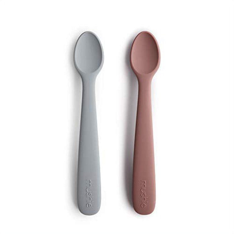 mushie Silicone Baby Feeding Spoons | 2 Pack