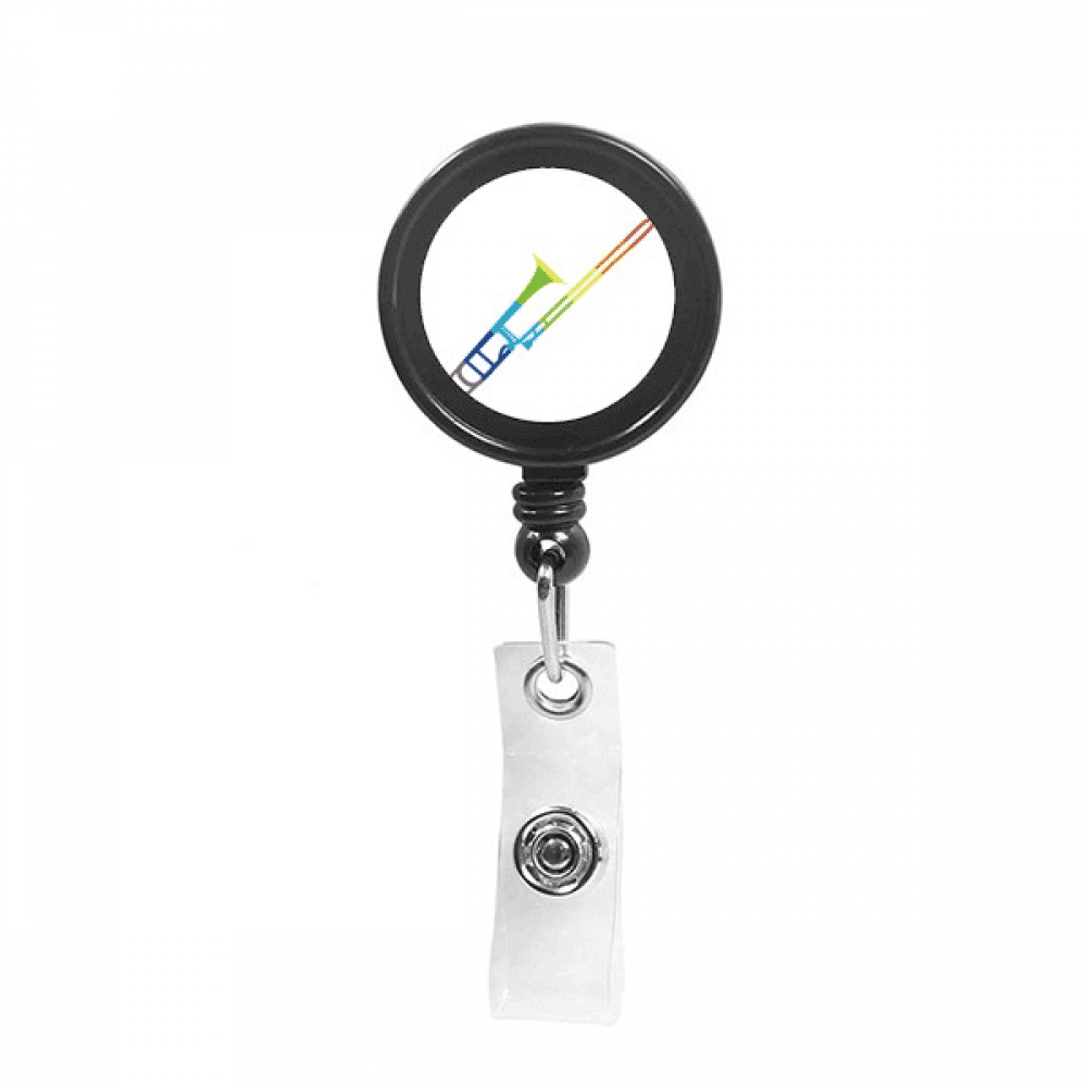 music classical instrument tromb rainbow Retractable Keychain Badge Holder ID Badge