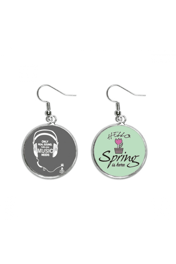 music earph song sound words decoration dangle season sp earring jewelry