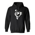 thumbnail image 1 of music note heart Adult Hooded Sweatshirt, 1 of 3