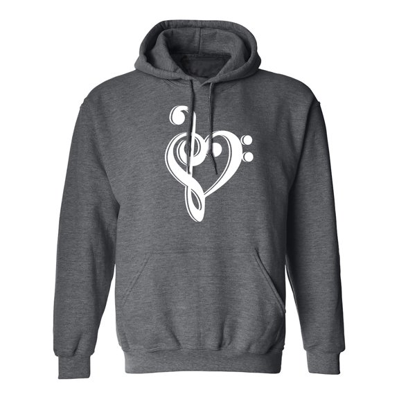 music note heart Adult Hooded Sweatshirt