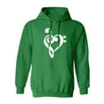 thumbnail image 1 of music note heart Adult Hooded Sweatshirt, 1 of 3