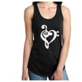 thumbnail image 1 of music note heart Racerback Tank, 1 of 2