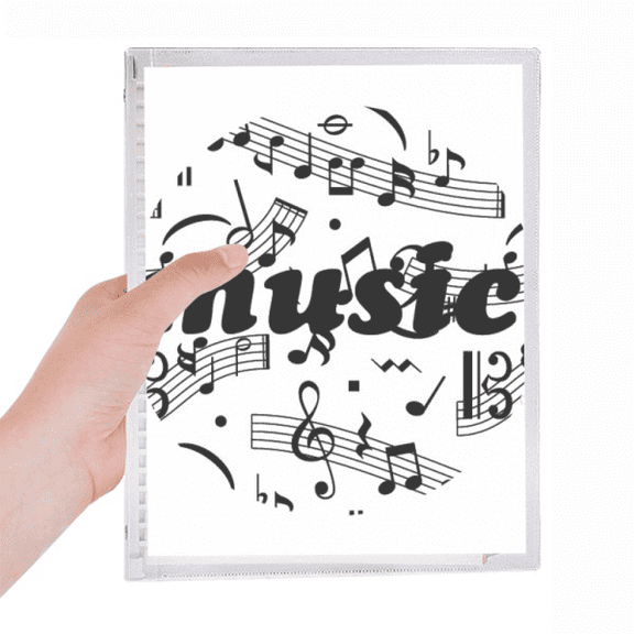 music notes and bars notebook loose diary refillable journal statiry